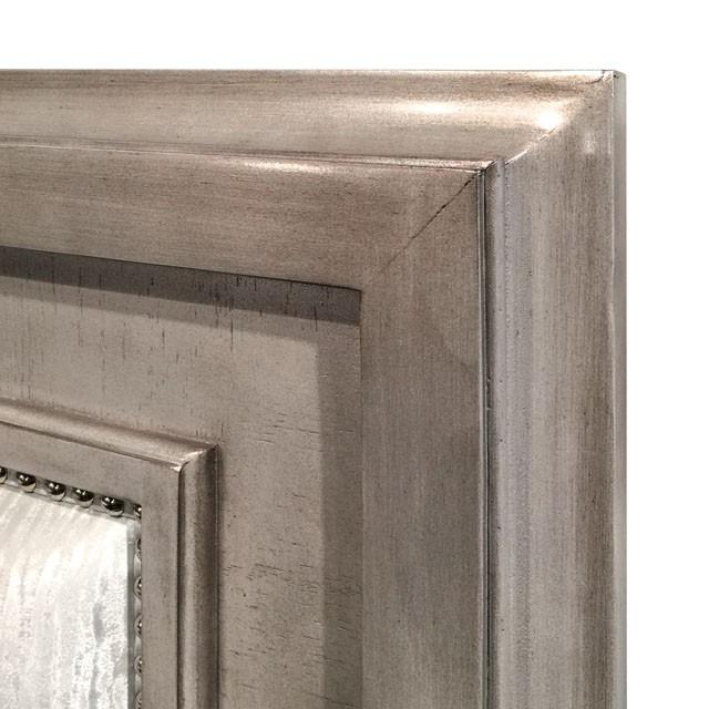 Golva E.King & Queen Bed White & Silver - Casa Morelos / Coahuila Furniture (Oklahoma City, OK)