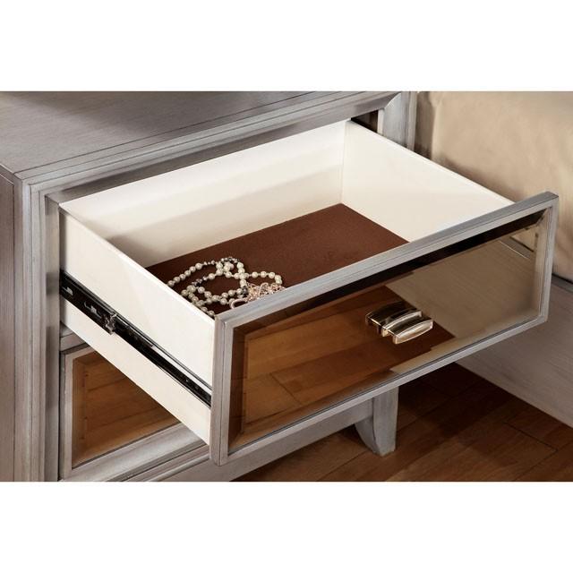 Golva E.King & Queen Bed White & Silver - Casa Morelos / Coahuila Furniture (Oklahoma City, OK)