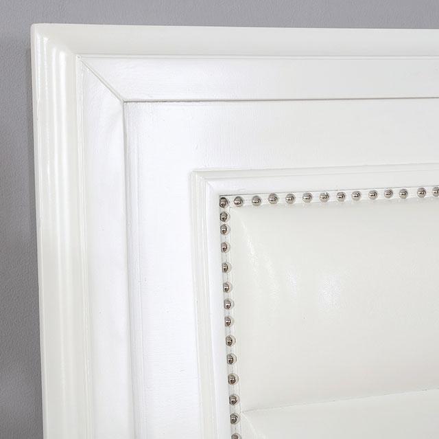 Golva E.King & Queen Bed White & Silver - Casa Morelos / Coahuila Furniture (Oklahoma City, OK)
