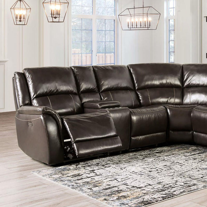 GORGIUS Power Sectional, Espresso - Casa Morelos / Coahuila Furniture (Oklahoma City, OK)