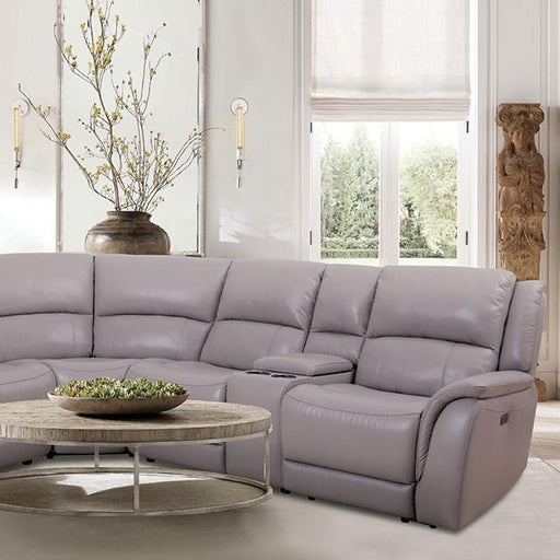 GORGIUS Power Sectional, Light Gray - Casa Morelos / Coahuila Furniture (Oklahoma City, OK)