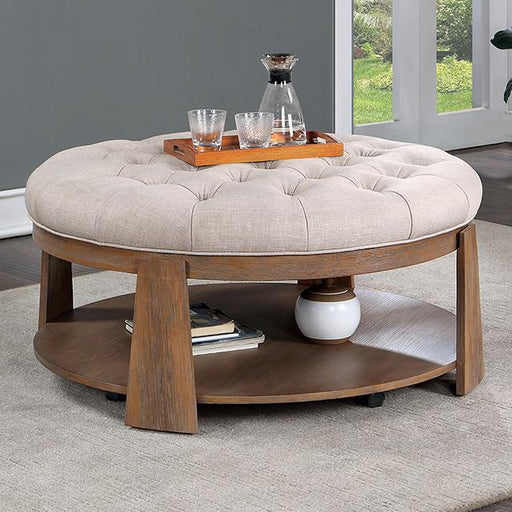 GUIS Round Coffee Table, Beige - Casa Morelos / Coahuila Furniture (Oklahoma City, OK)