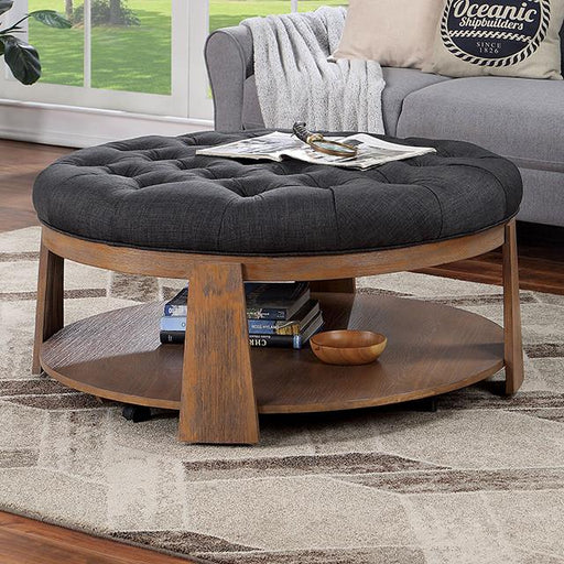 GUIS Round Coffee Table, Dark Gray - Casa Morelos / Coahuila Furniture (Oklahoma City, OK)