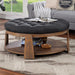 GUIS Round Coffee Table, Dark Gray - Casa Morelos / Coahuila Furniture (Oklahoma City, OK)