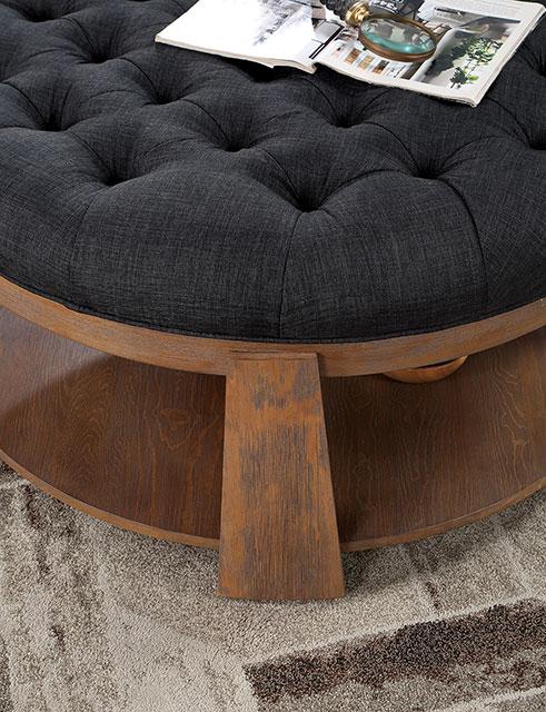 GUIS Round Coffee Table, Dark Gray - Casa Morelos / Coahuila Furniture (Oklahoma City, OK)