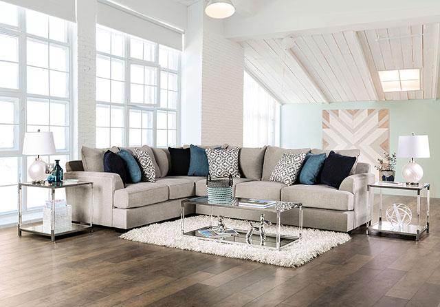 GUNNERSBURY Sectional, Gray - Casa Morelos / Coahuila Furniture (Oklahoma City, OK)
