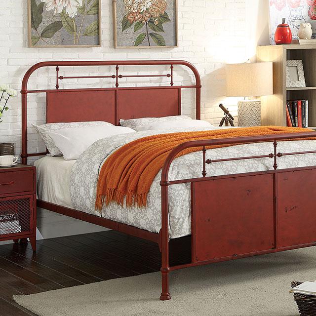 Haldus Bed Ivory, Red & White - Casa Morelos / Coahuila Furniture (Oklahoma City, OK)