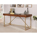 Halstein Light Walnut/Gold Desk - Casa Morelos / Coahuila Furniture (Oklahoma City, OK)