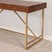 Halstein Light Walnut/Gold Desk - Casa Morelos / Coahuila Furniture (Oklahoma City, OK)