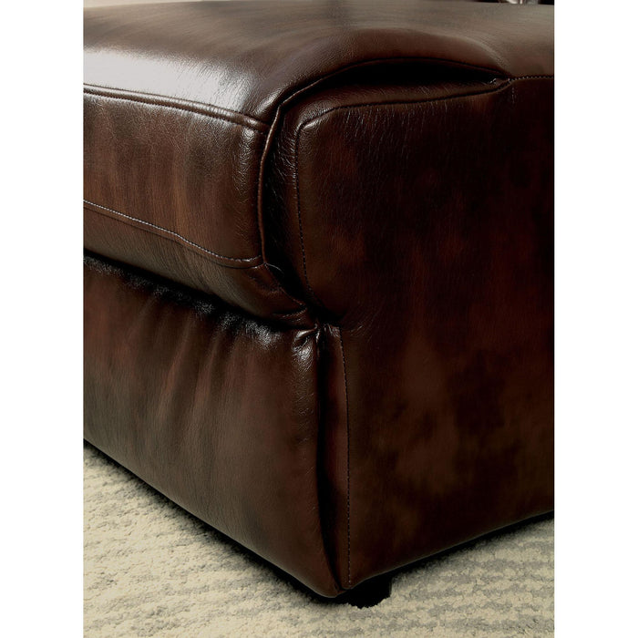 Hardy Brown Sectional w/ Console, Brown - Casa Morelos / Coahuila Furniture (Oklahoma City, OK)