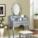 Harriet Silver Vanity w/ Stool - Casa Morelos / Coahuila Furniture (Oklahoma City, OK)