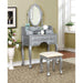 Harriet Silver Vanity w/ Stool - Casa Morelos / Coahuila Furniture (Oklahoma City, OK)