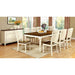 HARRISBURG Vintage White/Dark Oak Dining Table w/ 18" Butterfly Leaf - Casa Morelos / Coahuila Furniture (Oklahoma City, OK)