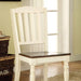 HARRISBURG Vintage White/Dark Oak Side Chair (2/CTN) - Casa Morelos / Coahuila Furniture (Oklahoma City, OK)