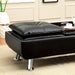 HAUSER II Black/Chrome Ottoman, Black - Casa Morelos / Coahuila Furniture (Oklahoma City, OK)