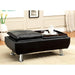 HAUSER II Black/Chrome Ottoman, Black - Casa Morelos / Coahuila Furniture (Oklahoma City, OK)
