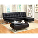 HAUSER II Black/Chrome Ottoman, Black - Casa Morelos / Coahuila Furniture (Oklahoma City, OK)
