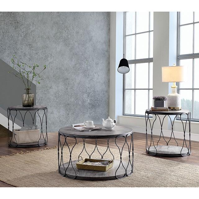 Hawdon Gray End Table - Casa Morelos / Coahuila Furniture (Oklahoma City, OK)