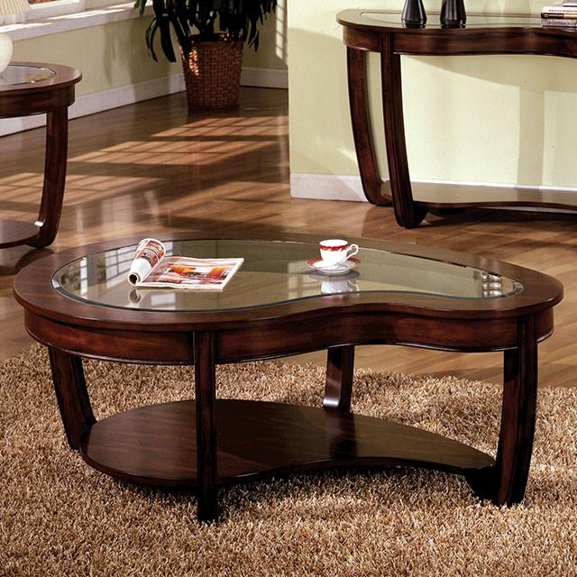 Crystal Falls Dark Cherry Coffee Table - Casa Morelos / Coahuila Furniture (Oklahoma City, OK)