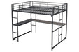Cybill Full Loft Bed White, Silver, & Black - Casa Morelos / Coahuila Furniture (Oklahoma City, OK)