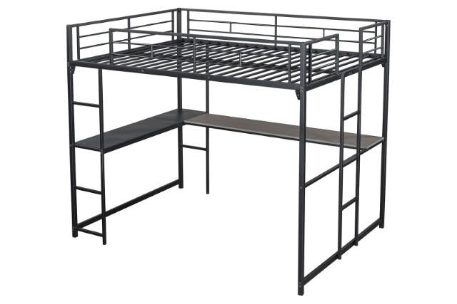 Cybill Full Loft Bed White, Silver, & Black - Casa Morelos / Coahuila Furniture (Oklahoma City, OK)