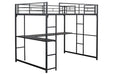 Cybill Full Loft Bed White, Silver, & Black - Casa Morelos / Coahuila Furniture (Oklahoma City, OK)