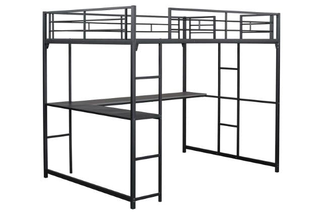 Cybill Full Loft Bed White, Silver, & Black - Casa Morelos / Coahuila Furniture (Oklahoma City, OK)