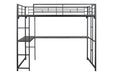 Cybill Full Loft Bed White, Silver, & Black - Casa Morelos / Coahuila Furniture (Oklahoma City, OK)