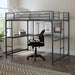 Cybill Full Loft Bed White, Silver, & Black - Casa Morelos / Coahuila Furniture (Oklahoma City, OK)