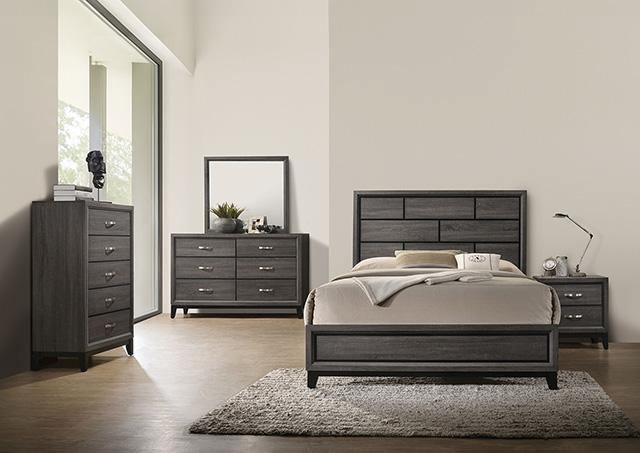 Errico Bed Grey & White - Casa Morelos / Coahuila Furniture (Oklahoma City, OK)