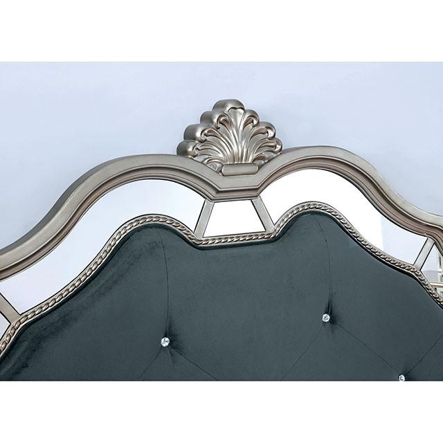 Azha Silver/Gray Cal.King & Queen Bed - Casa Morelos / Coahuila Furniture (Oklahoma City, OK)