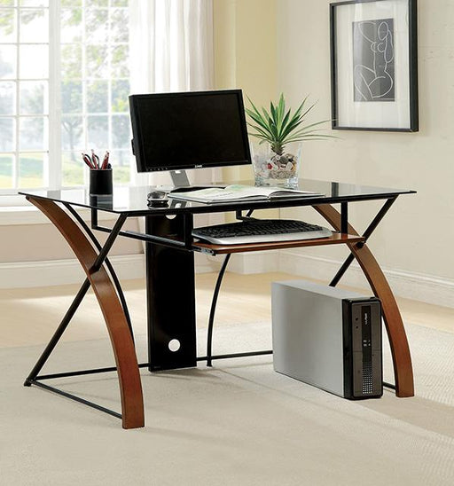 Baden Oak/Black Accent Desk - Casa Morelos / Coahuila Furniture (Oklahoma City, OK)