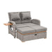 Bahia Tobago Reclining Chaise Lounge Brown & Gray - Casa Morelos / Coahuila Furniture (Oklahoma City, OK)
