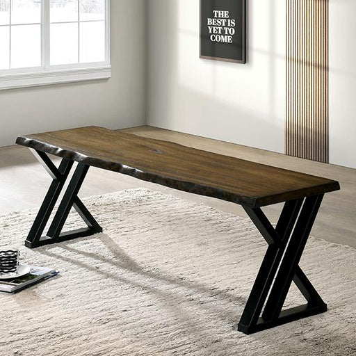 BARBARY Bench, Black/Dark Oak - Casa Morelos / Coahuila Furniture (Oklahoma City, OK)