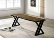 BARBARY Bench, Black/Dark Oak - Casa Morelos / Coahuila Furniture (Oklahoma City, OK)