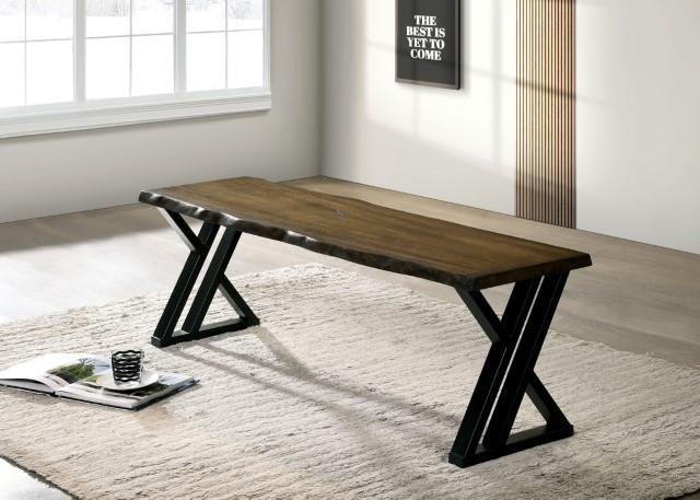 BARBARY Bench, Black/Dark Oak - Casa Morelos / Coahuila Furniture (Oklahoma City, OK)
