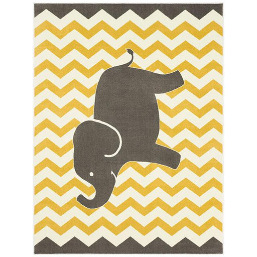 BARON 5' X 8', Area Rug, Elephant, Yellow/Gray - Casa Morelos / Coahuila Furniture (Oklahoma City, OK)