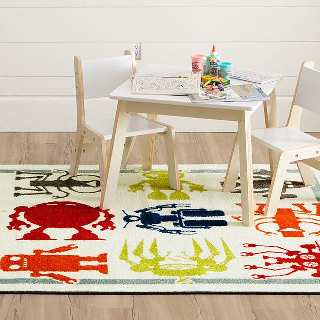 BARON 5' X 8', Area Rug, Robots, Multi/Ivory - Casa Morelos / Coahuila Furniture (Oklahoma City, OK)
