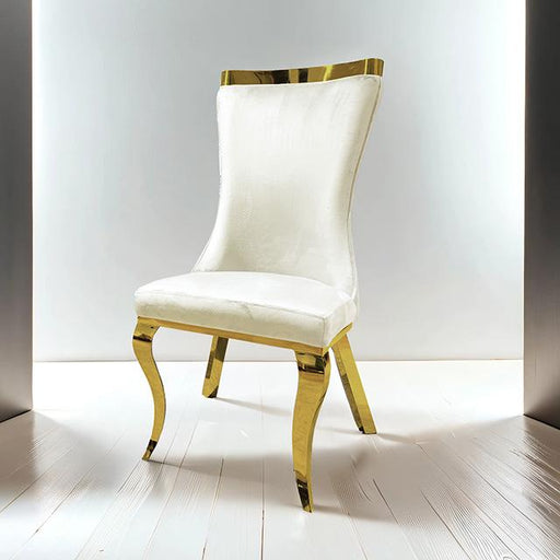 Basilicata Gold Chair (2/CTN) White, Gray, & Black - Casa Morelos / Coahuila Furniture (Oklahoma City, OK)