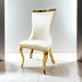 Basilicata Gold Chair (2/CTN) White, Gray, & Black - Casa Morelos / Coahuila Furniture (Oklahoma City, OK)