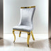 Basilicata Gold Chair (2/CTN) White, Gray, & Black - Casa Morelos / Coahuila Furniture (Oklahoma City, OK)