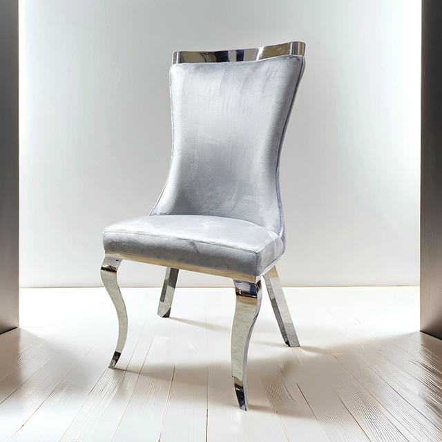 Basilicata Gold Chair (2/CTN) White, Gray, & Black - Casa Morelos / Coahuila Furniture (Oklahoma City, OK)