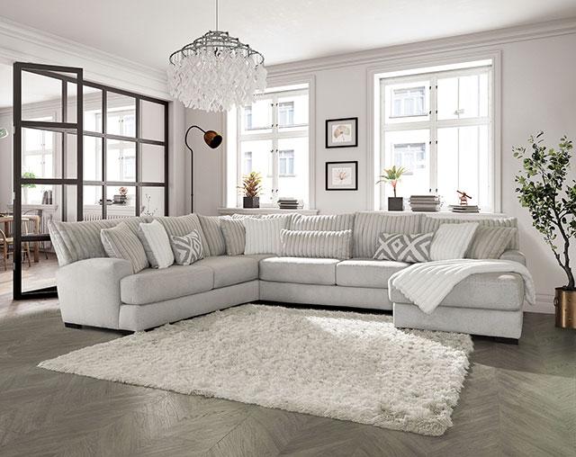 HERMISTON Sectional, Gray - Casa Morelos / Coahuila Furniture (Oklahoma City, OK)