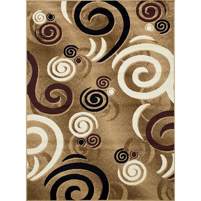 Blitar Brown Black, Brown Cream, & Gray 5' X 7' Area Rug - Casa Morelos / Coahuila Furniture (Oklahoma City, OK)