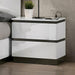 BIRSFELDEN Night Stand w/ USB, White - Casa Morelos / Coahuila Furniture (Oklahoma City, OK)