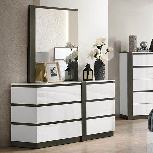 BIRSFELDEN Dresser, White - Casa Morelos / Coahuila Furniture (Oklahoma City, OK)