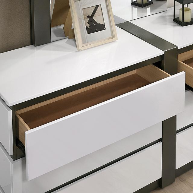 BIRSFELDEN Dresser, White - Casa Morelos / Coahuila Furniture (Oklahoma City, OK)