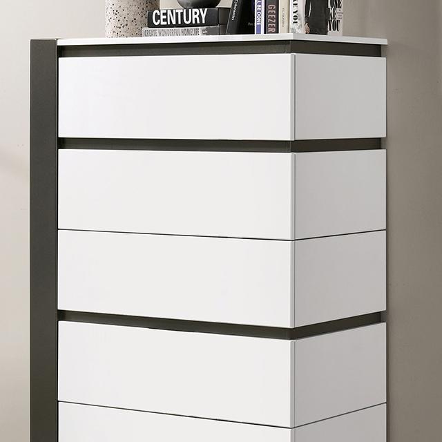 BIRSFELDEN Chest, White - Casa Morelos / Coahuila Furniture (Oklahoma City, OK)