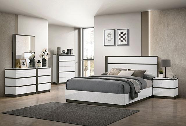 BIRSFELDEN Cal.King, E.King, & Queen Bed, White - Casa Morelos / Coahuila Furniture (Oklahoma City, OK)