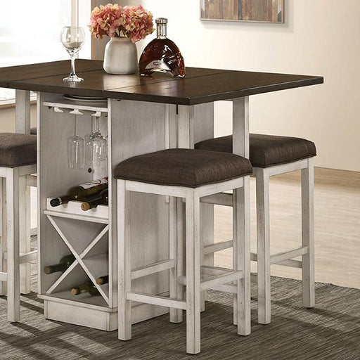 BINGHAM Counter Ht. Table w/ 2 x 15" Leaves - Casa Morelos / Coahuila Furniture (Oklahoma City, OK)